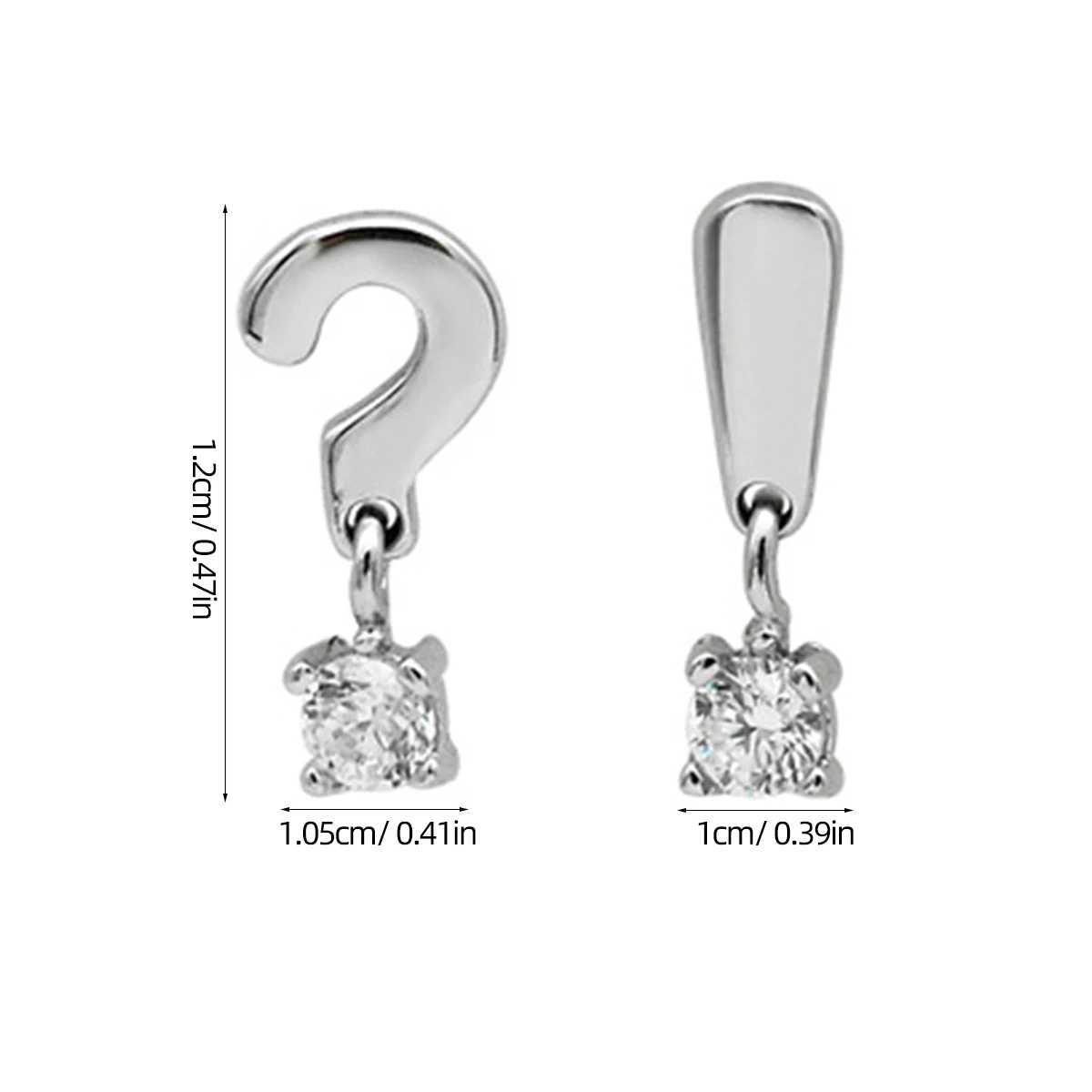 

Sterling Silver Earrings Asymmetric Drop Simple Elegant Jewelry Women Grace Unique Design Non Fading Perfect Gift Pure Silver