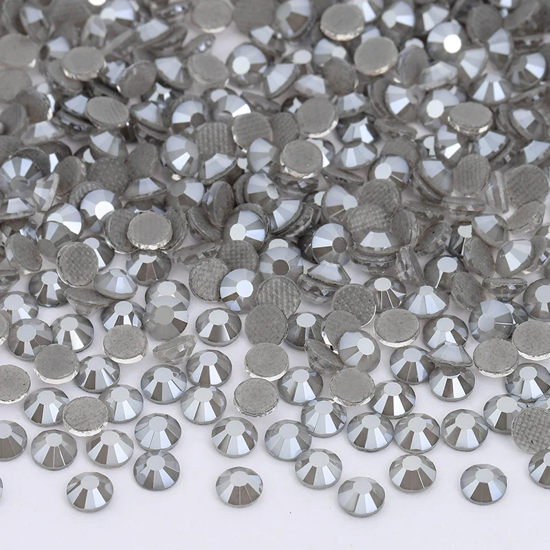 QIAO SS6-SS30 Mocha Jelly Hot fix Crystal Flatback Rhinestone Strass Glitters Stone For DIY Crafts Art Wedding Round Diamond
