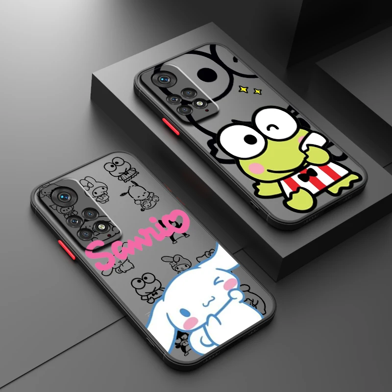 Kero Kero Keroppi Hello Kitty Frosted Translucent For Redmi 8 8A 9A 9C 9AT 9 9T 10X 10A 10C 10 11A 12C 12 13C 5G Funda