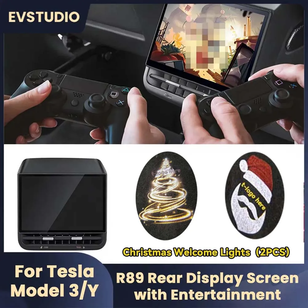 

Newest 8.9inch 4K HD Rear Display for Tesla Model Y 3 WIFI Entertainment Screen Wireless Qualcomm Chip Play Game Airlet Adjust