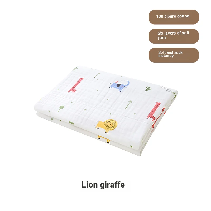 6-Layer Bubble Yarn Baby Bath Towel - Super Absorbent Breathable Cotton Gauze Newborn Infant Towel Eco-Friendly Bamboo Fiber