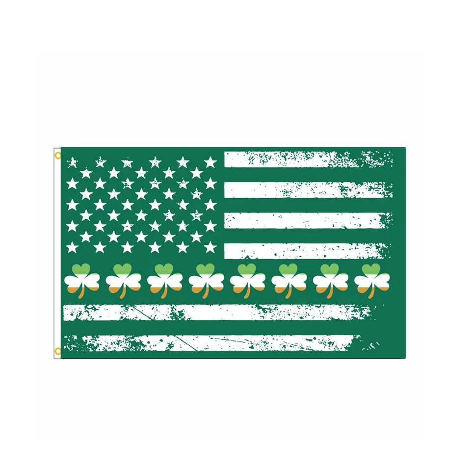 US Ireland Friendship Flag 2x3ft 3x5ft Irish American Banner for Yard Outdoor Decor St. Patrick's Day & Cultural Heritage Events