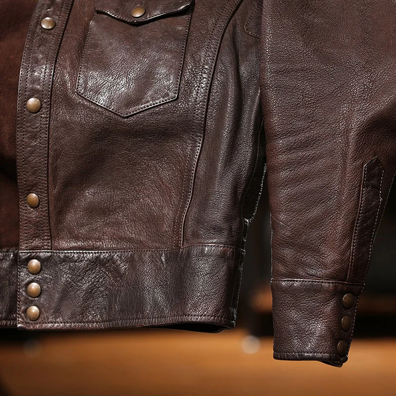 2010 Read Description! Asian Size Super Top Quality Genuine Goat Leather Classic Durable Stylish Jacket