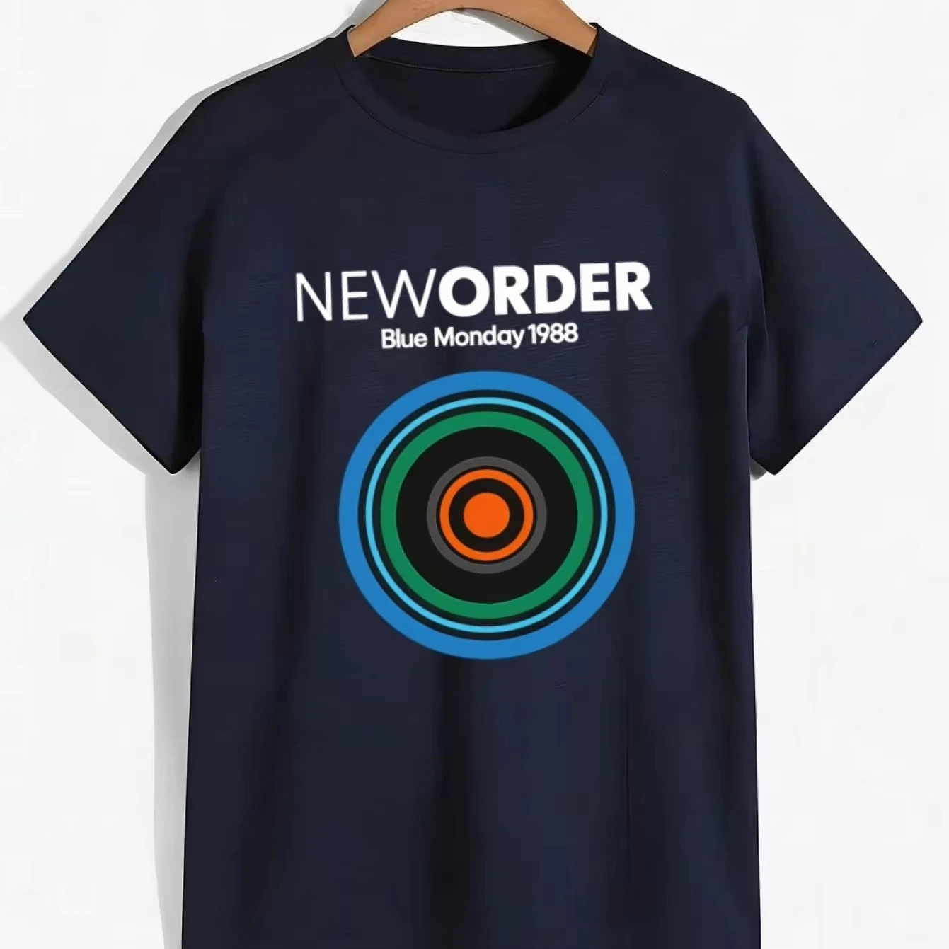 Neues Herren-T-Shirt mit dem Albumcover von „Blue Monday“ aus dem Jahr 1988, klassisches Musik-Thema, Vintage-Sammlerstück für Konzerte und Freizeitkleidung. – Detail 4