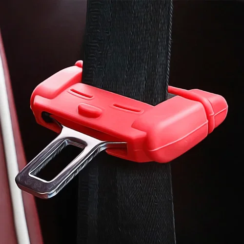 Imagen 2 del producto Protector Universal de hebilla de cinturón de seguridad para coche, Clip de hebilla de cinturón antiarañazos de silicona, funda de botón Interior, cosas para coche