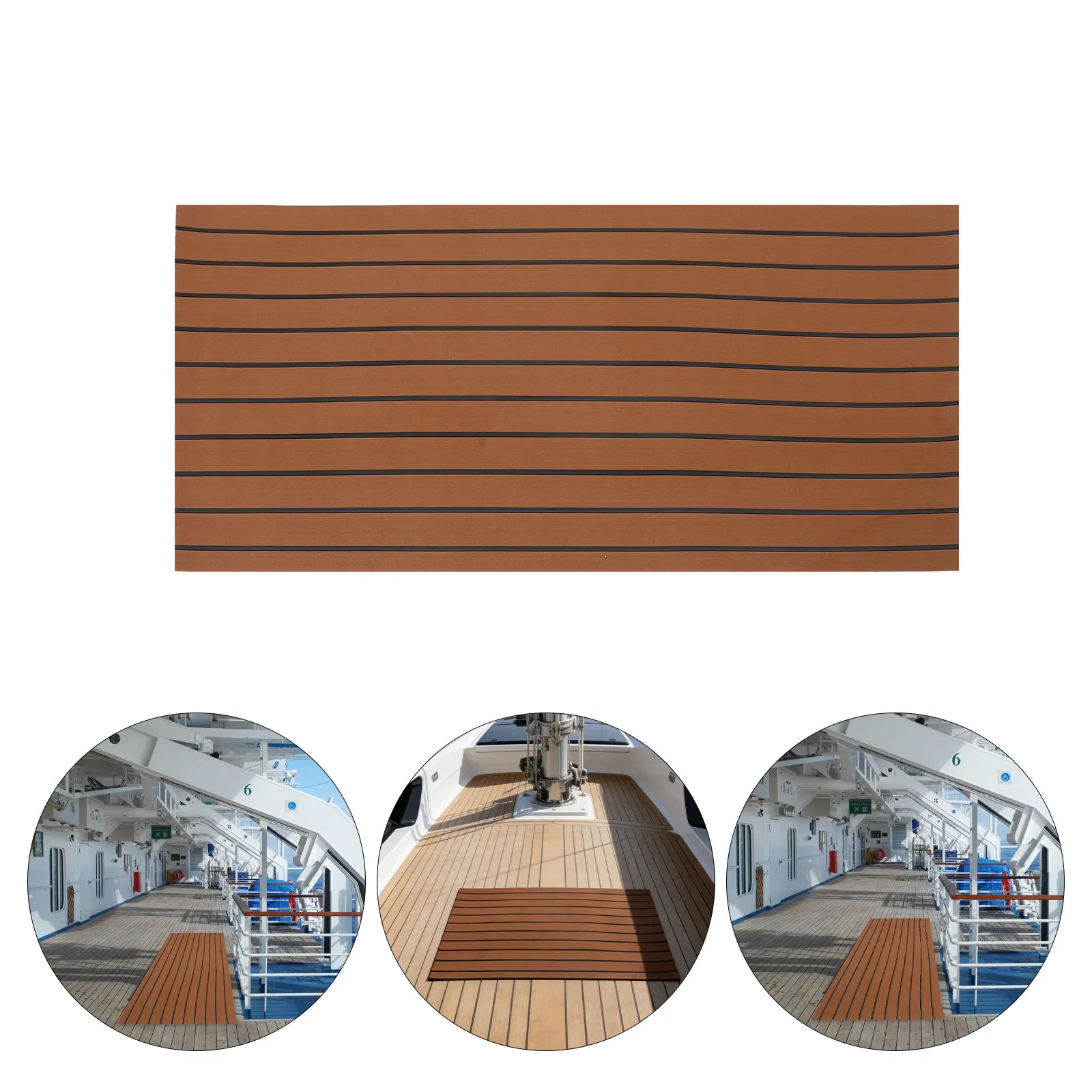 

Eva Foam Marine Boat Flooring Self-Adhesive Carpet Faux Teak Cuttable Non-Slip Sea Deck Waterproof Flooring Mat for Yacht Deck