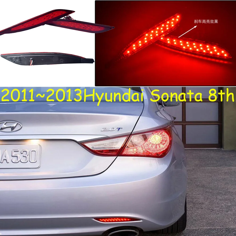 

2011 ~ 2013 год задний фонарь для Hyundai sonata, задний фонарь, 8 автомобильных аксессуаров, светодиодный DRL, задний фонарь для sonata, противотуманные фары