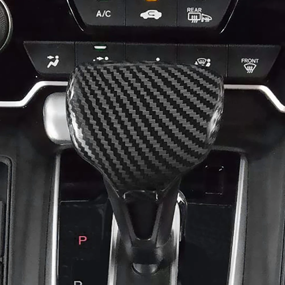 For Honda C-RV CRV 2017 2018 2019 2020 2021 Car Gear Head Shift Knob Cover Handball Trim Sticker ABS Carbon Fiber