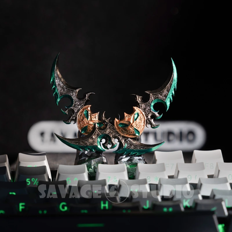

AttackFox Custom Keycap World of Warcraft Tribal Totem Anime Keycaps for Mechanical Keyboard Caps DIY Artisan Key Caps PC Gifts