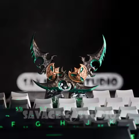 AttackFox Custom Keycap World of Warcraft Tribal Totem Anime Keycaps for Mechanical Keyboard Caps DIY Artisan Key Caps PC Gifts