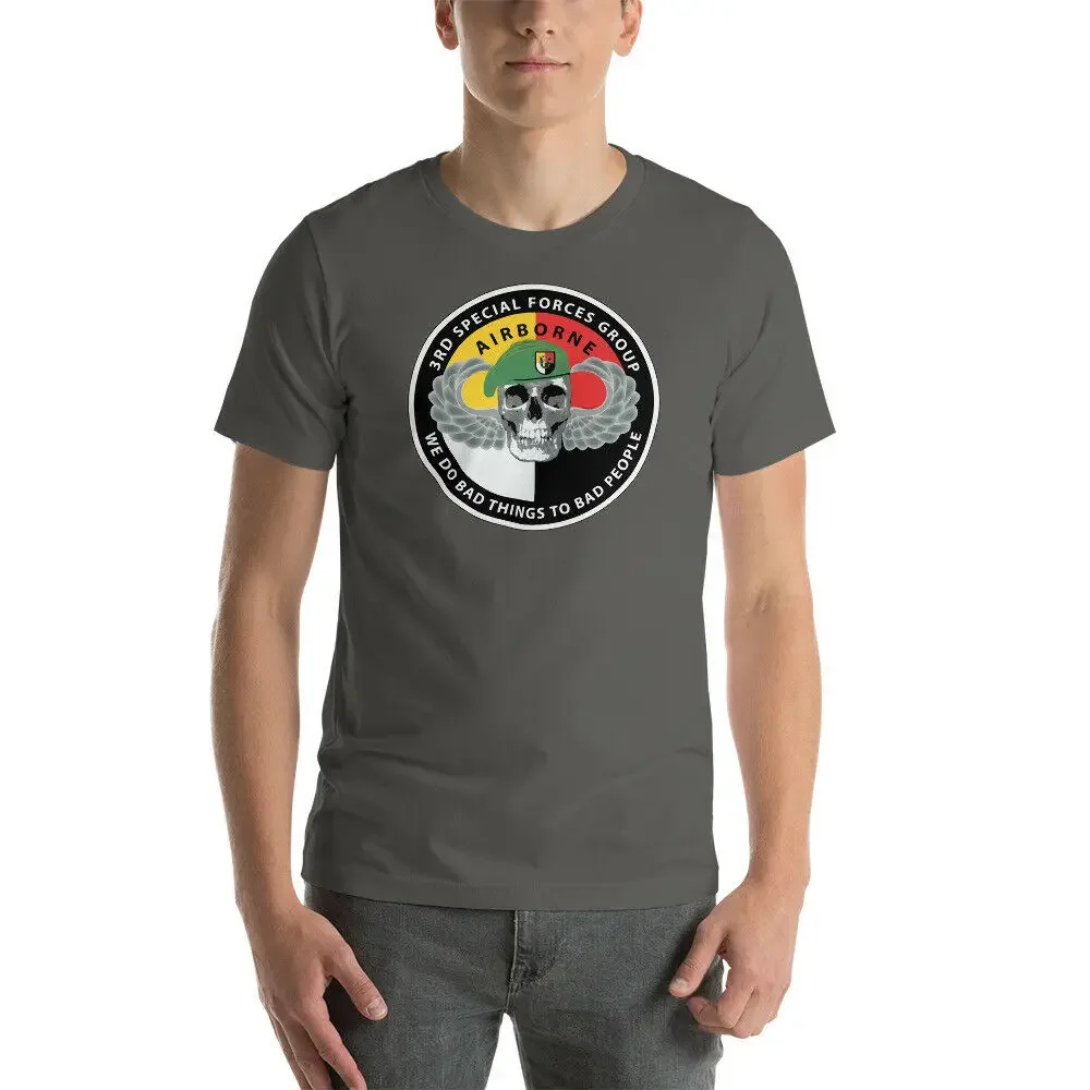 Airborne 3rd Special Forces Group T-Shirt Men's 100% Cotton Casual T-shirts Loose Top Size S-3XL