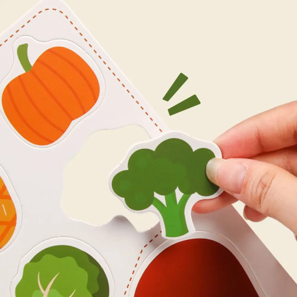 Montessori Giocattolo per l'educazione precoce Gioco di abbinamento Materiale educativo Adesivo con gancio e anello Libro Sviluppo sensoriale Autoassemblato