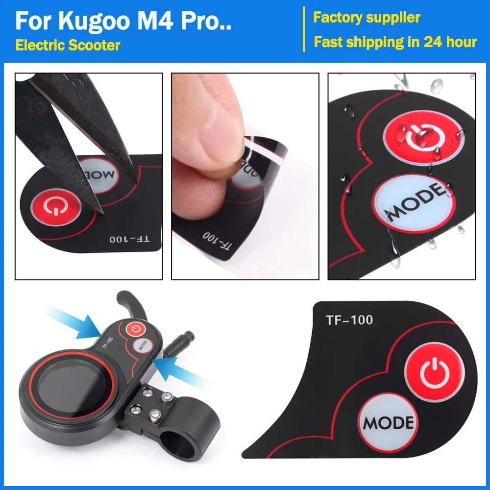 Electric Scooter TF-100 Display Stickers Stickers Speedometer Sticker For Kugoo M4 Electric Scooter Accessory for Zero10x Parts