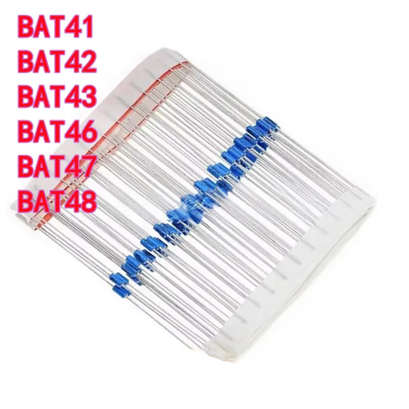 10PCS New BAT41 BAT42 BAT43 BAT46 BAT47 BAT48 Schottky Diodes DO-35 BAT41 BAT41/41/43/46/47/48