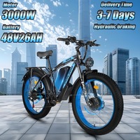 PHILODO H8 Ebike 3000W Dual Motor 48V26AH Battery Electric Bike Hydraulic Brake 26*4 Inch All terrain Fat Tire Electric Bicycle