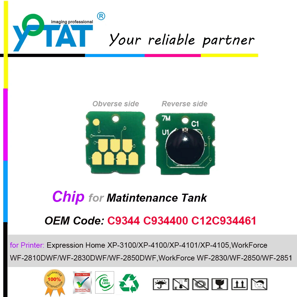 C9344 Chip C12C934461 Maintenance Box Tank Chip For Epson XP-2100 2105 XP-3100 XP-3105 XP-4100 XP-4105 WF-2810 WF-2830 WF-2835