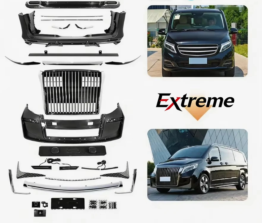 

Perfect Luxury Bodykit for 2016-2024 V Class Vito W447 Upgrade to King Style Exterior Bumpers Grill Tuning Parts