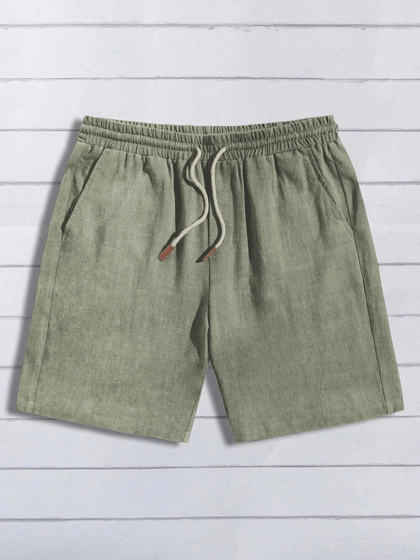 Summer Thin Linen Shorts for Men, Loose and Casual, Five-Inch Pants, Cotton and Linen, Breathable, Suitable for Beach and Sports