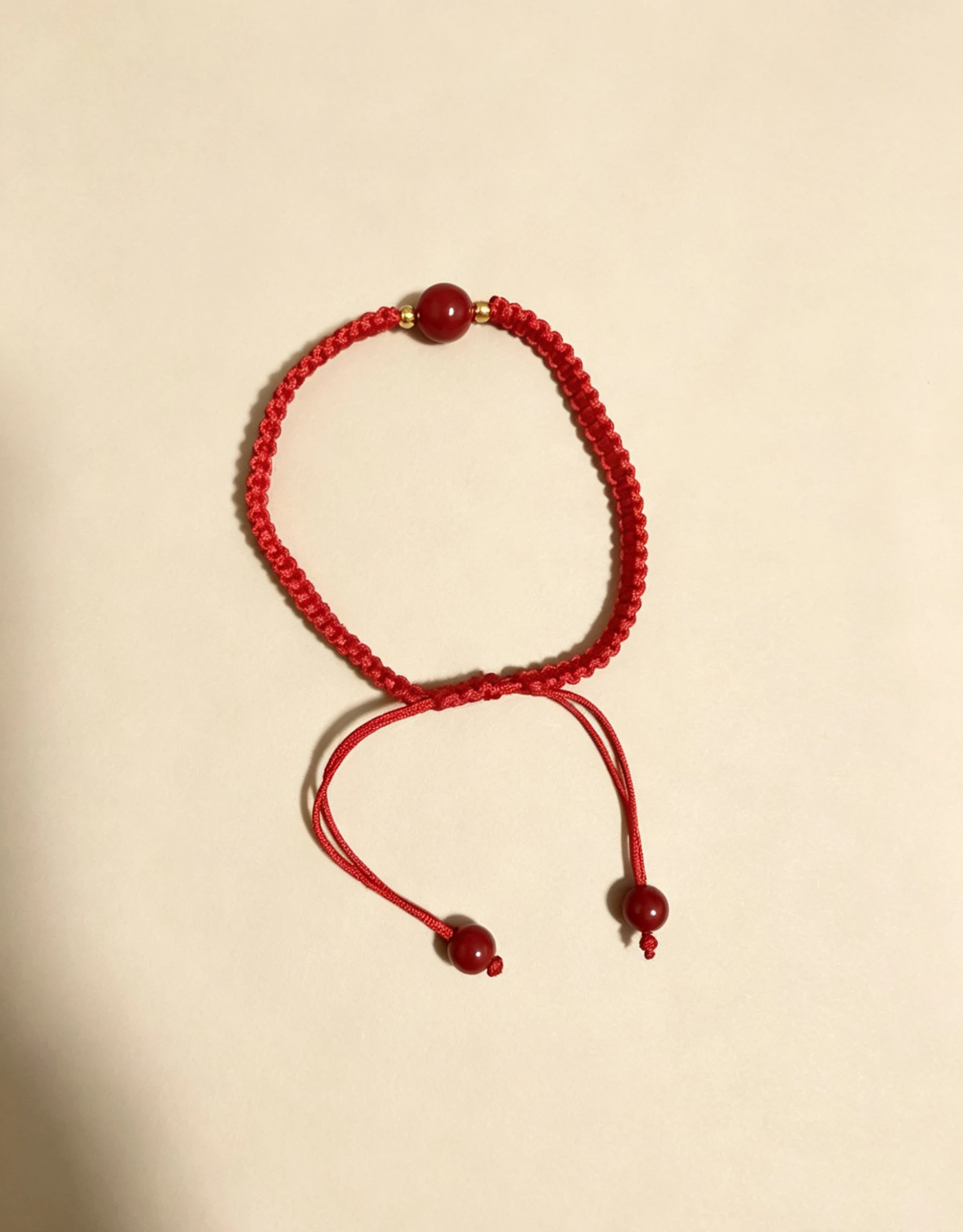 Picture 4: Adjustable Red String Bracelet with Cinnabar Bead