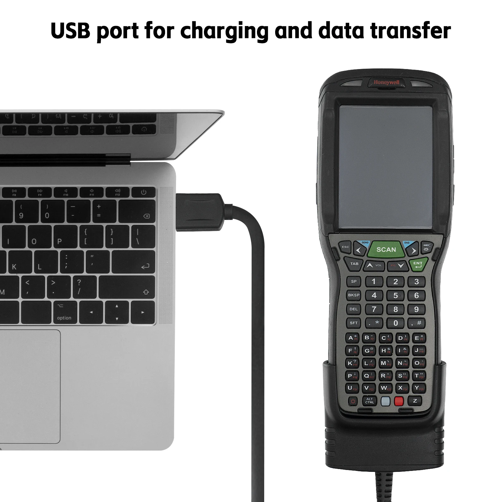 USB Client Communications Cable w/ Charging port for Honeywell Dolphin 99EX 99GX