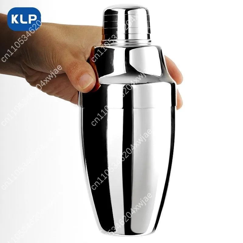 3-Piece Cobbler Shaker Mirror Series 4th Gen 304 Stainless Steel Stamped Base Built-in Strainer for Bartender Home Bar