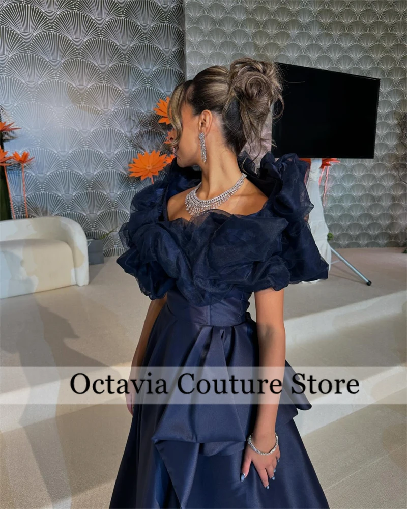 Dubai 2025 Evening Dress Customized Floor-Length Off Shoulder Wedding Dresses Cap Sleeve Ruffles Vestidos De Fiesta Customized