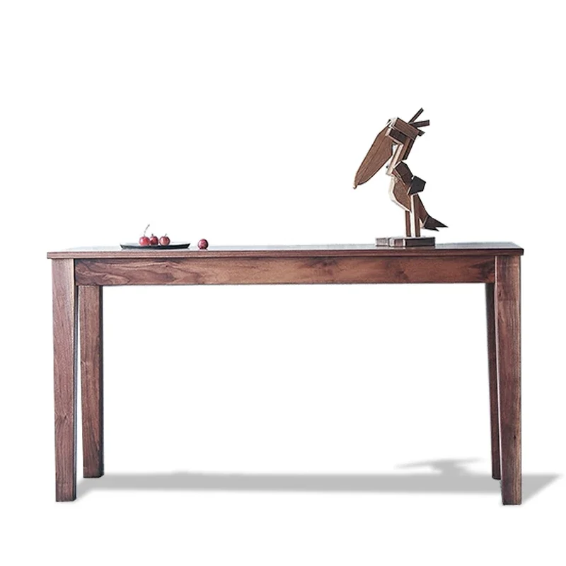 

Side table solid wood small long table Black walnut literary solid wood table