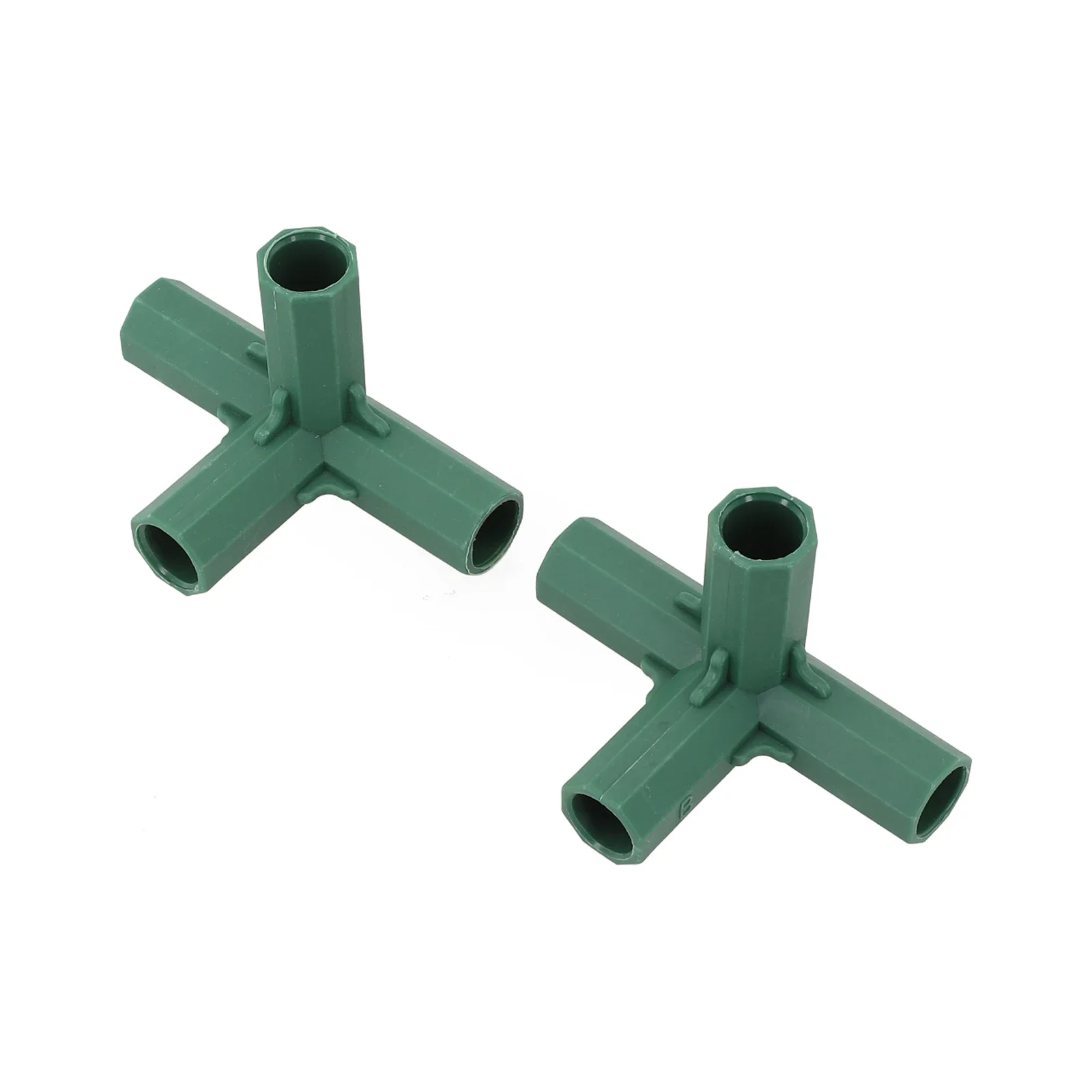 4 Stuks Broeikasframe Bouwconnector Groen 16-17Mm Tuinstructuur Buitenshuis Pole Joint Adapter-Kunststof 3 4 5 Way Connector