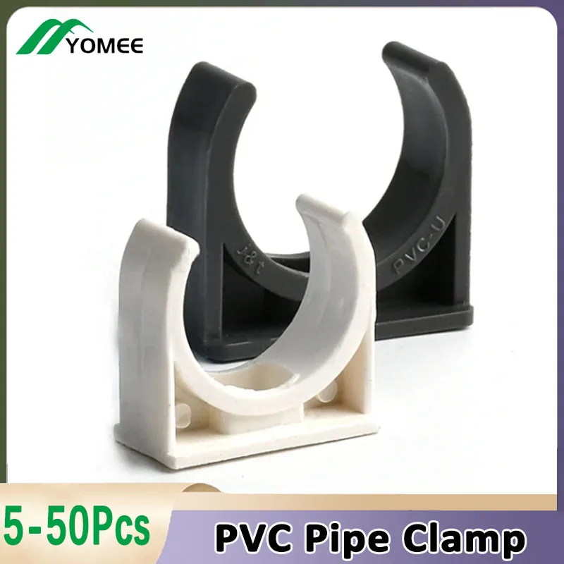 PVC Pipe Clamp Plastic U-shaped Clamp Pipe Holder Garden Water Connector Irrigation U PVC Tube Accessories