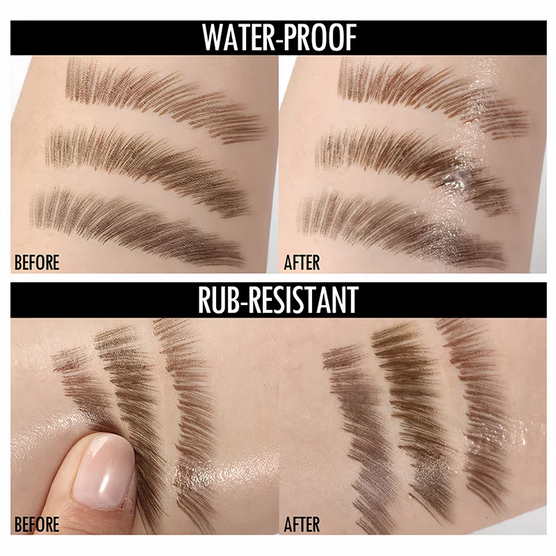 Multi-Prong waterwenkbrauwpen - Microblading-effect, ultrafijne slag van 0,1 mm, waterdicht, langdurig, natuurlijke haarachtige wenkbrauwen