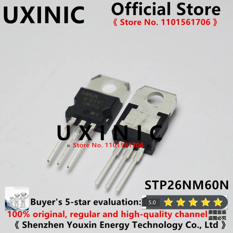 

UXINIC 100% New Imported Original STP26NM60N P26NM60N TO-220 N-channel MOS FET 20A 600V