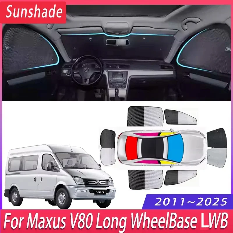 

Car Sunshade For Maxus V80 Long WheelBase LWB 2011~2025 2018 Auto Heat Insulation Sun Protection Windshield Visor Accessories