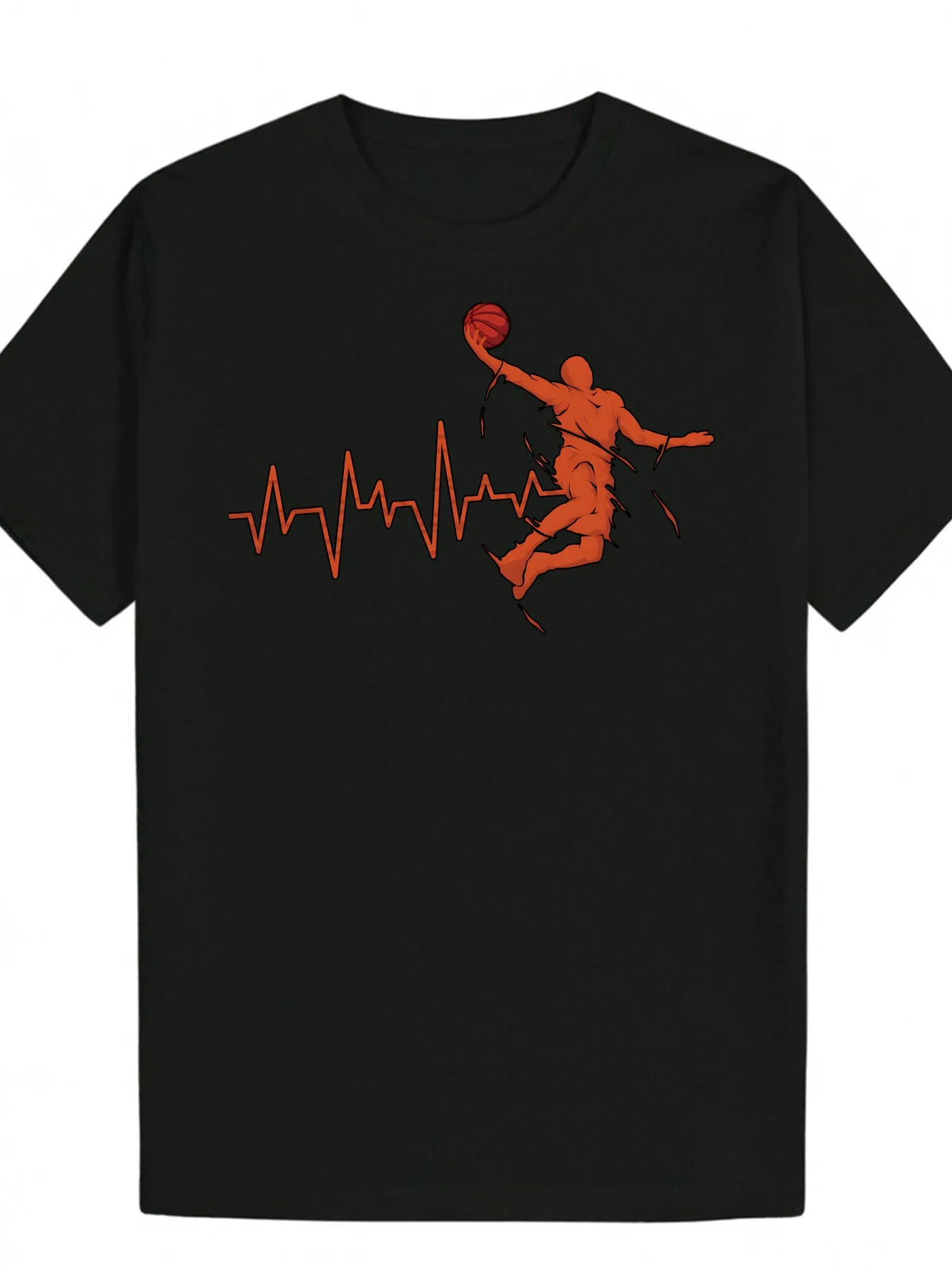 

Men'S Basketball Player Casual Crew Neck Graphic T-Shirt