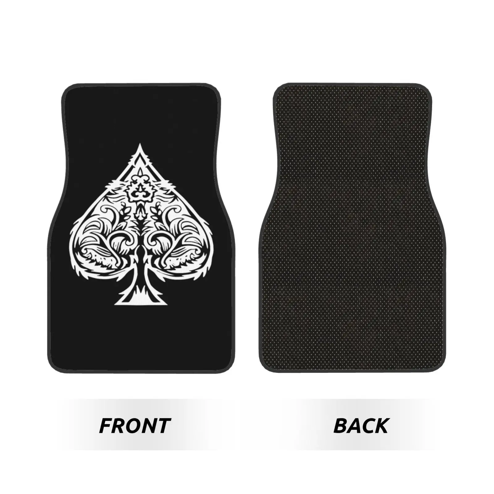 Poker Logo Spades A Car Floor Mat Four Seasons Universal Suitable for All Car Floor Mats and Car Accessories
