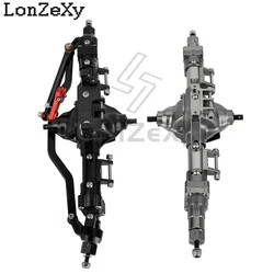 Metal Alloy Middle Steering Portal Axle with Servo Base for 6x6 8x8 1/10 RC Rock Crawler Car Axial SCX10 RC Upgrade Parts