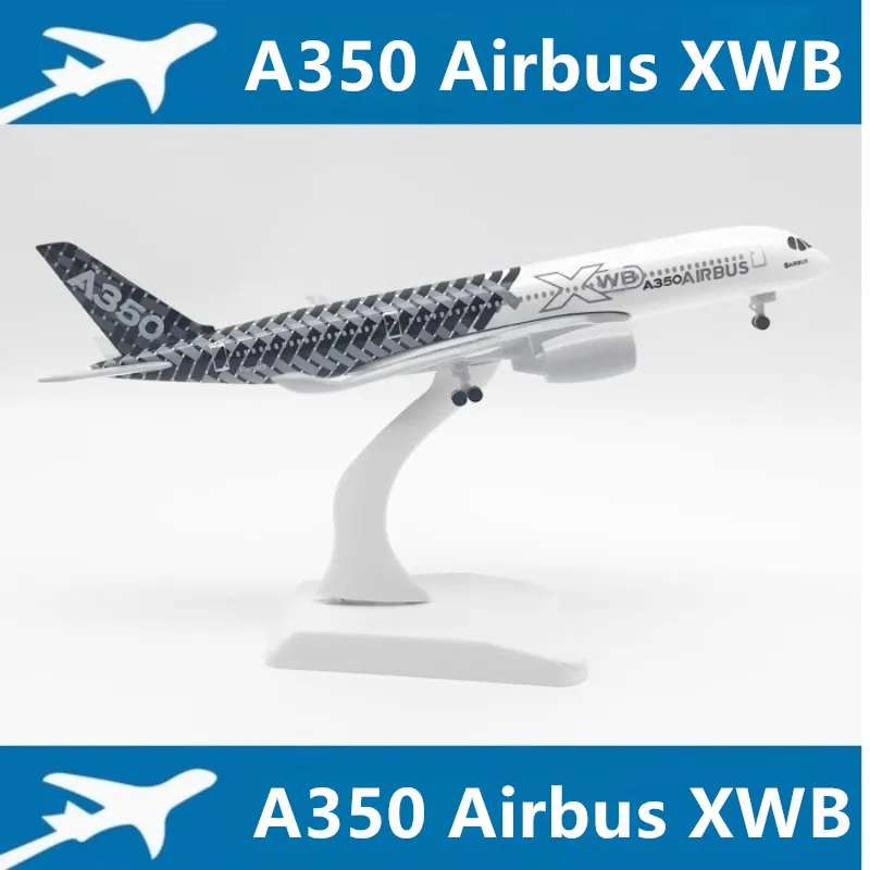 Escala 1/400 20cm liga fundida a350 xwb protótipo avião modelo de aeronave de companhia aérea aviões brinquedo coleção exibição com ventiladores base