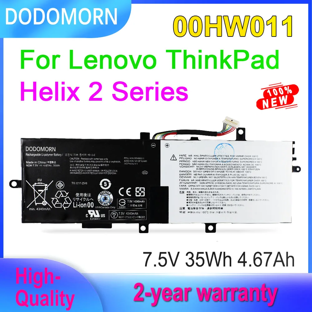 

DODOMORN 35Wh 00HW011 Battery For Lenovo ThinkPad Helix 2 00HW004 00HW005 00HW010 SB10F46449 SB10F46448 SB10F46443 SB10F46442