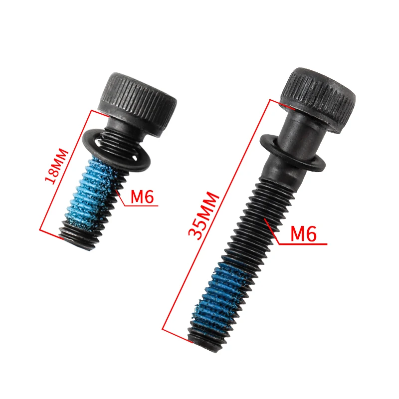 MUQZI 4Pcs Bike M6 Disc Brake Adapter Screw M6*18/35mm Brake Caliper Mount Bolt MTB Road Bicycle Cycling Parts Accessories