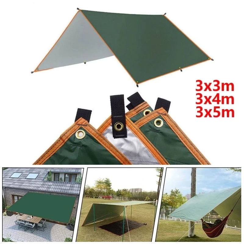 Awning Waterproof Tarp Tent Shade Ultralight Garden Canopy Sunshade Outdoor Camping Tourist Beach Sun Shelter