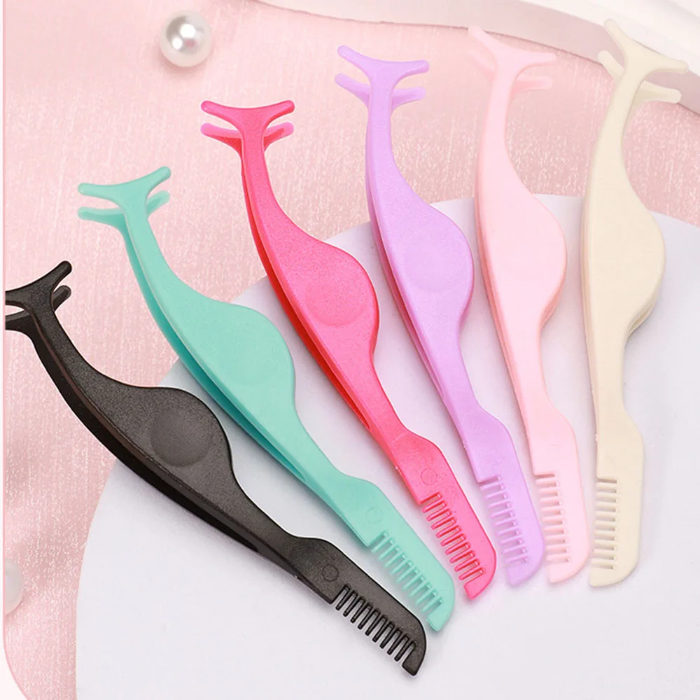 Clipe auxiliar de cílios portátil clipe de cílios postiços pinças de cílios portáteis de alta qualidade para rotina de maquiagem uso doméstico