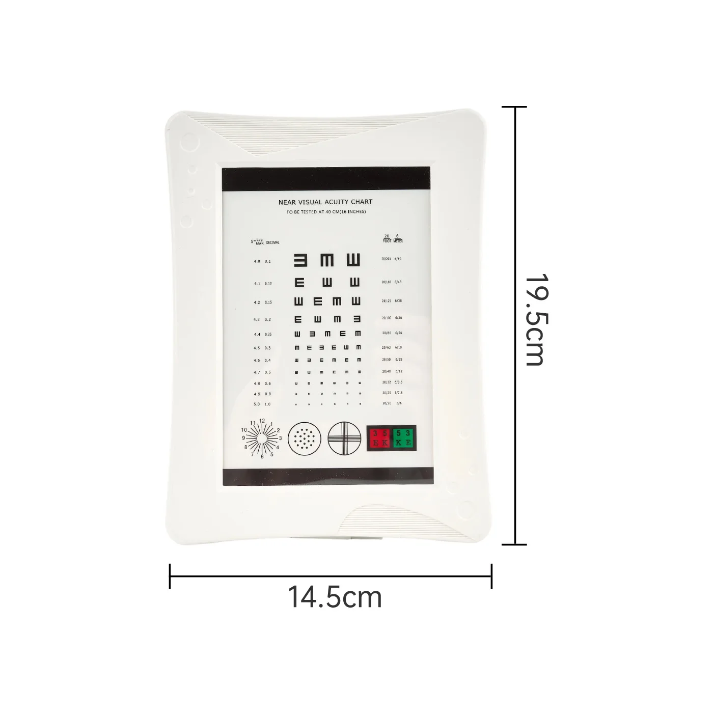 LED Near Vision Chart Light Box Multifunctional Eye Test Device Rechargeable Plug-in for Astigmatism