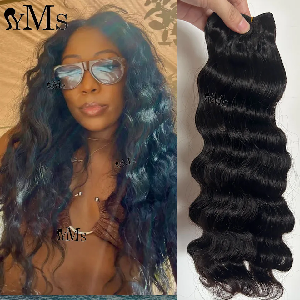 YMS Indian Loose Wavy Human Hair Bundles Extension Virgin Raw Hair Bundles Deals Wholesale For Women Natural Wavy Hair Weave