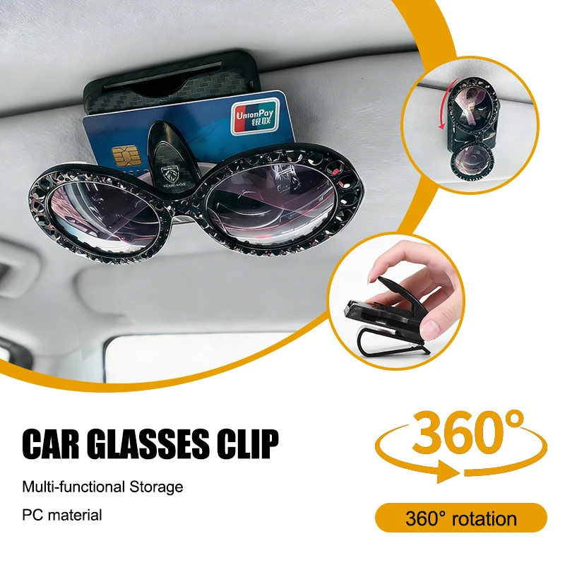 

Car Glasses Sun Visor Box Auto Sunglasses Clip Card Accessories For New Peugeot 206 208 207 3008 308 2008 107 508 Auto Accessory