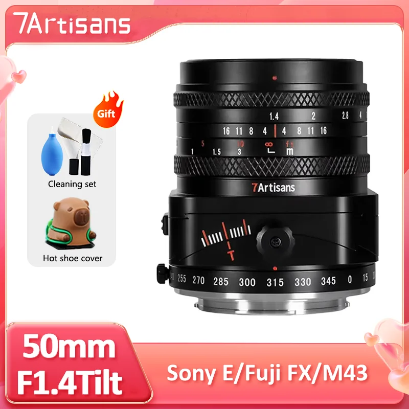 

Объектив 7artisans 50 мм F1.4 Tilt Shift Perspecrive APS-C для Sony E A6600 A6400 A73 A7MIV Fuji X XF XS10 XT10 XA7 XH1 M43 MFT Micro