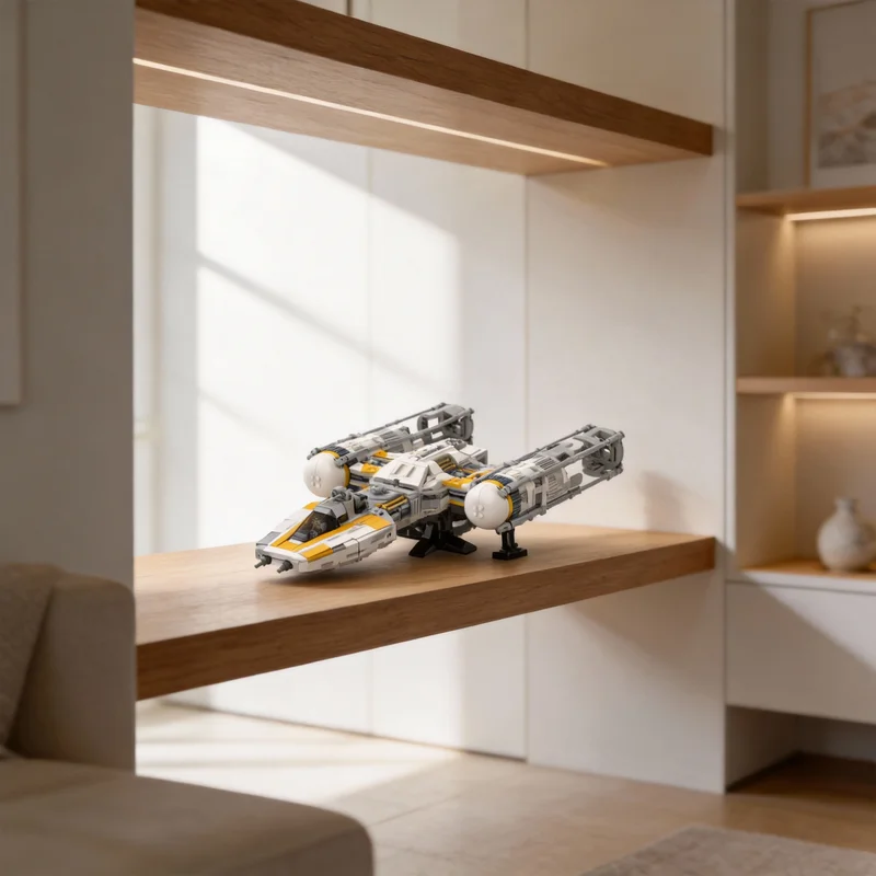 1914pcs MOC Rebels BvA Y Wing Star Battle Model Building Blocks Room Accessories, Home Decor Bookshelf Display Gift For Adults