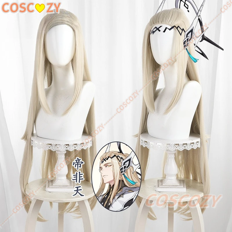 

Game Honkai: Star Rail Di Feitian Cosplay Wig Flax Gold with Long Hair Halloween Party Role Play Wig + Free Wig Cap