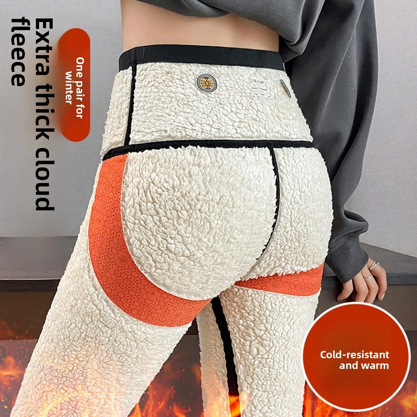 

Extra Thi Cloud Fluffy arkskin Yoga Pants Women's Winter Outerwear Fce Lined High Waist Tummy Control Butt Lifting Leg...