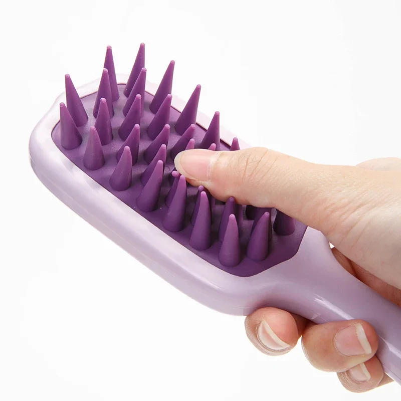 1pcs Extended Handle Soft Silicone Shampoo Scalp Clean Hair Massager Wash Hair Brush Shower Brush Salon Hairdressing Tool