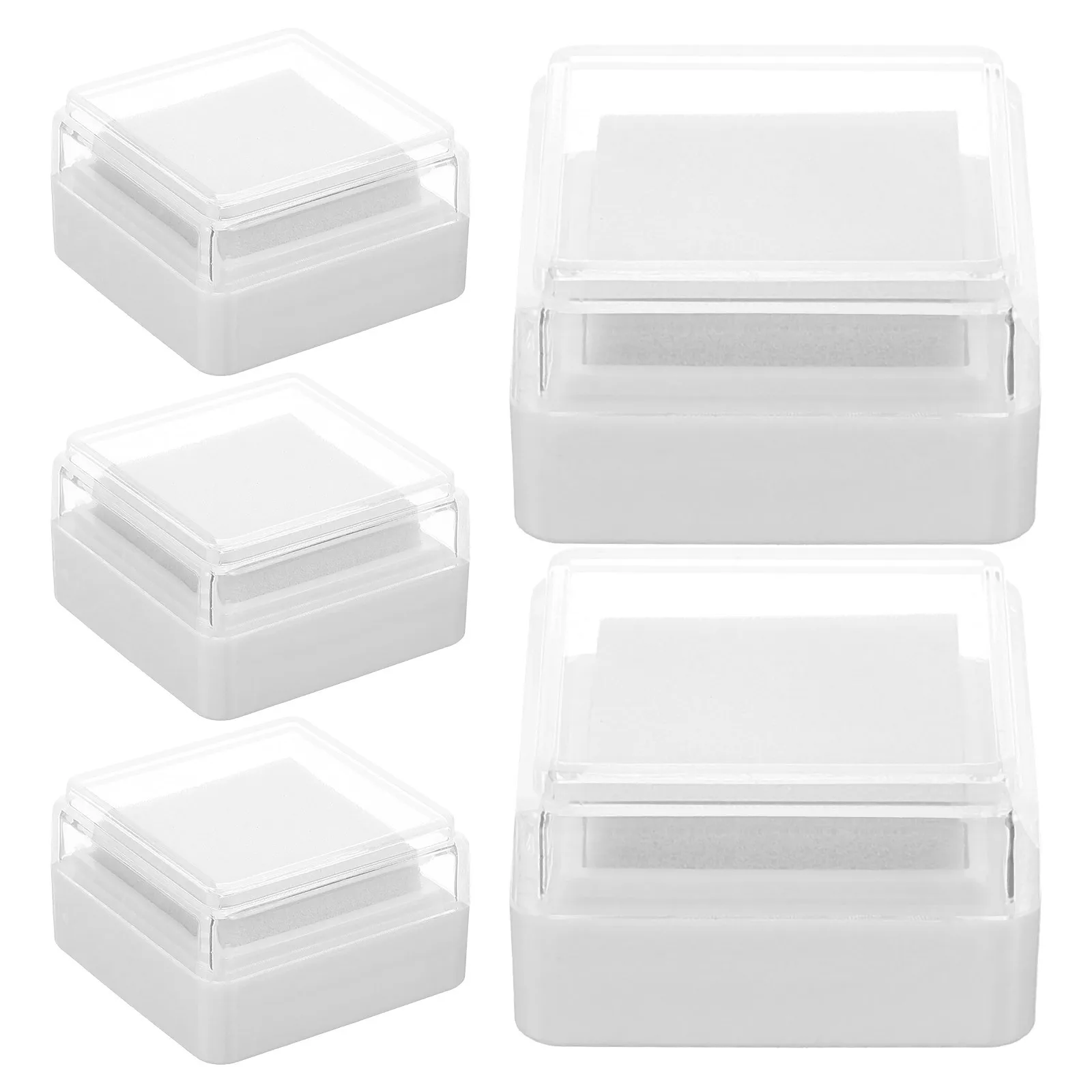 5 個の空白インクスタンプパッド軽量ポータブル DIY クラフトツールスクラップブッキング用手形指紋インクパッド