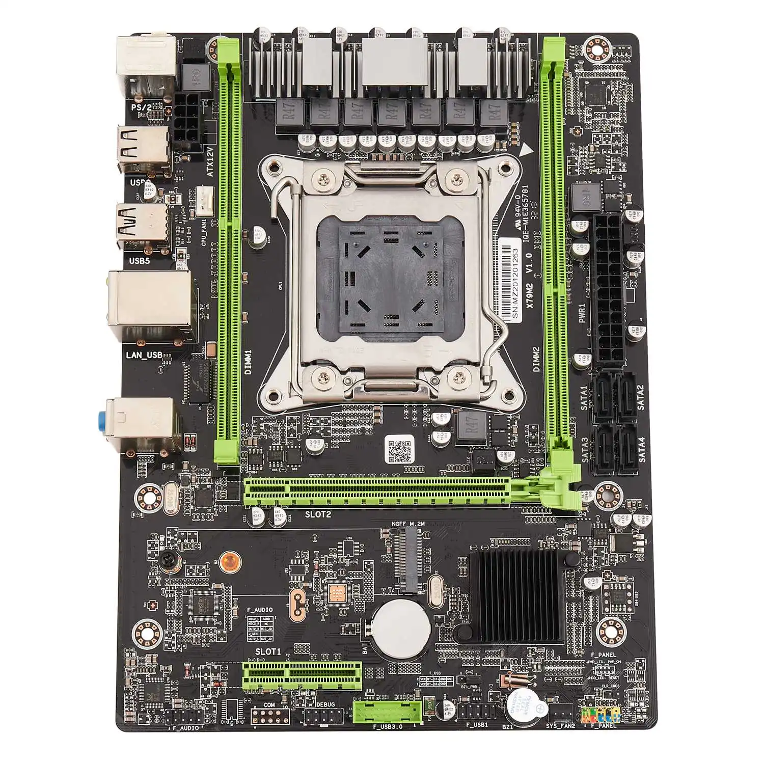 

X79 Motherboard Lga2011 2-Channels Ddr3 Memory Ecc M.2 Usb2.0 Sata2.0 Pci-E Gaming Board for Xeon E5 Processor